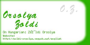 orsolya zoldi business card